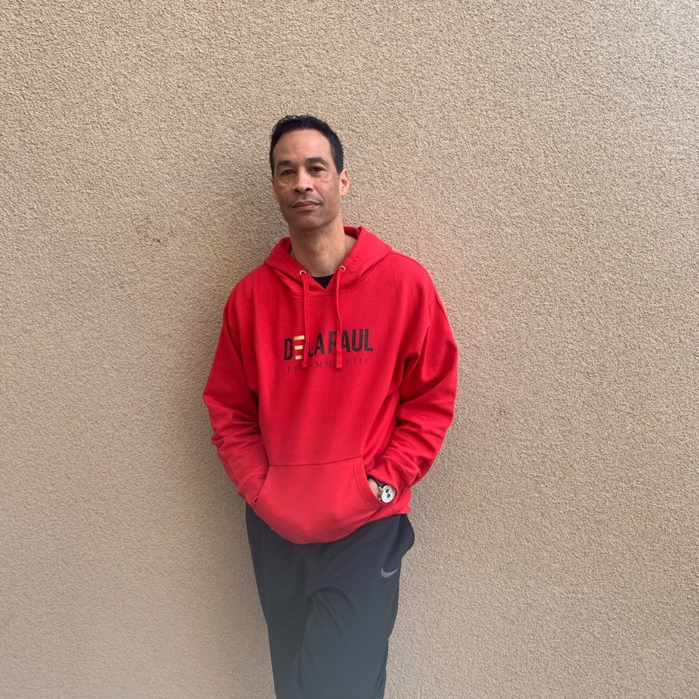 Super soft red hoodie.